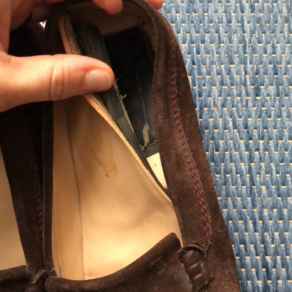 Tod’s Brown Leather Tassel Driving Shoes Women’s Sz. 39/9 - Picture 5 of 9